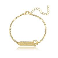Pulseira Chapada Com Nome Gravado Folheado Em Ouro 18K - 1