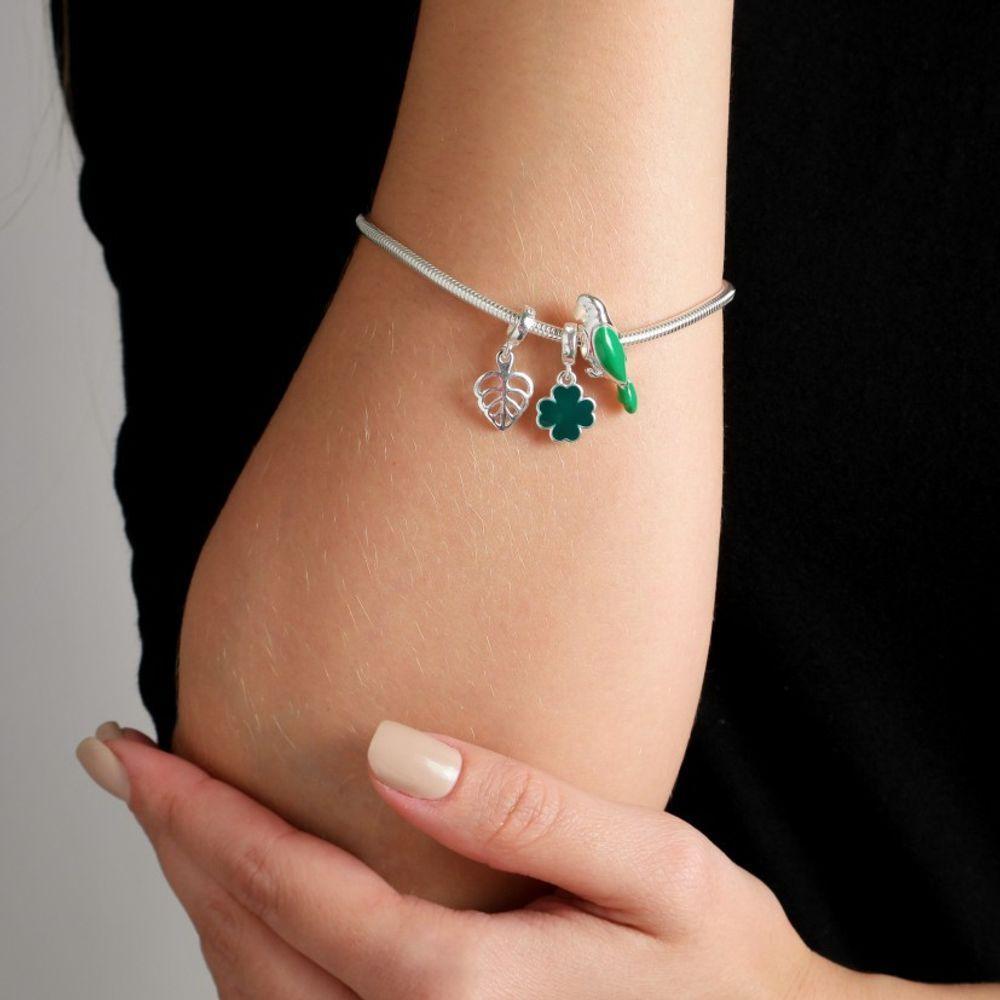 Charm Côtes D'Adam Revestido Em Prata - 3