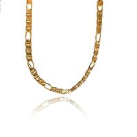 Pulseira Corrente Com Elo Sequenciado Folheado Em Ouro 18K - 1