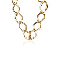 Pulseira Elo Losango Com Fecho Boia Folheado Em Ouro 18K - 1