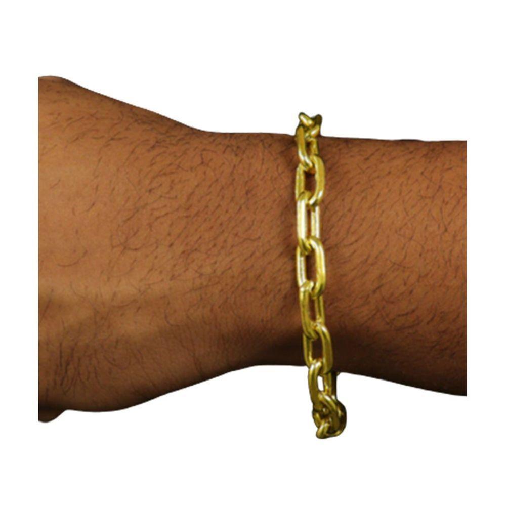 Pulseira 8mm Cadeado Alongado Moeda Antiga Cadiadu - 1