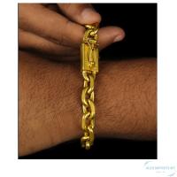 Pulseira 12mm Cadeado Quina Moeda Antiga Estilosa - 2