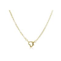 Pulseira Com Design De Elos Finos E Fecho De Coração Folhead - 6