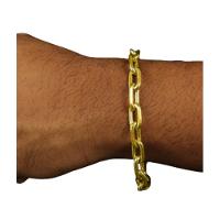 Pulseira Cadeado Alongado Moeda Antiga 8mm Moderno - 1