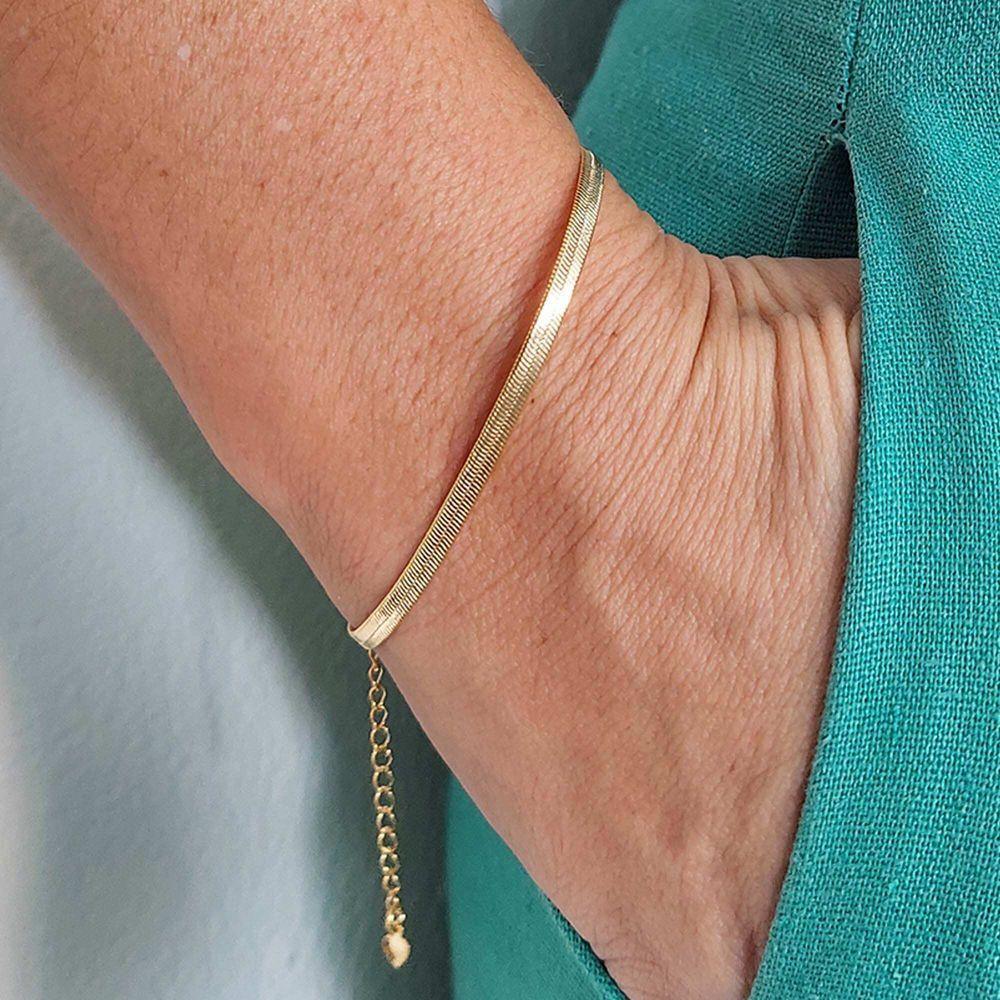 Pulseira Fita Folheado Em Ouro 18K - 2