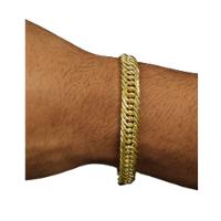 Pulseira 10mm Grumet Elo Triplo Moeda Antiga Nao Enferruja - 1