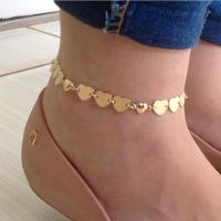 Tornozeleira Vários Corações Banhada A Ouro 18K - 1