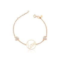 Pulseira Love Com Zircônias, Revestida Em Ouro Rose - 1