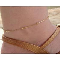 Tornozeleira Corrente Mini Bolinhas Banhado em Ouro 18k - 2