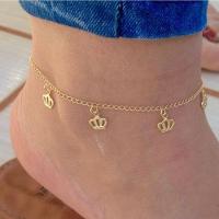 Tornozeleira Coroa Em Banho De Ouro Mulher - 1