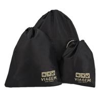 Kit Organizador De Malas Para Viagem Com 3 Peças Jacki Design Preto - 1