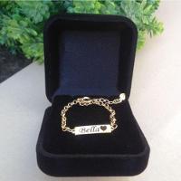 Pulseira Rn Personalizada A Laser Bebê Banhada A Ouro - 1