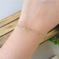 Pulseira Feminina 3x1 Com 3mm Banhada A Ouro 18k - 1