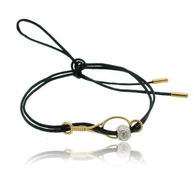 Pulseira Raquete Balle De Tennis Revestida Em Ouro E Ródio