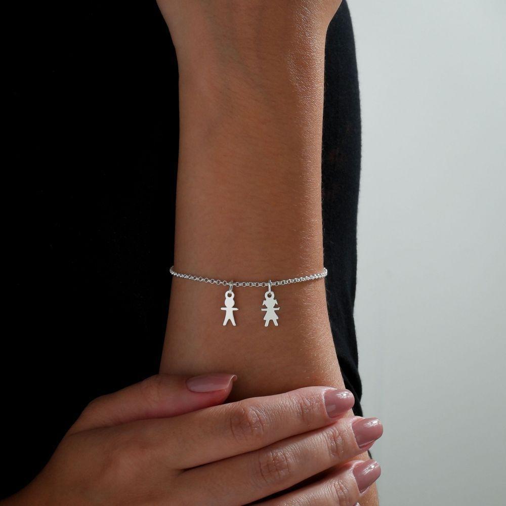 Pulseira Menina / Menino Com Revestimento Em Prata - 3