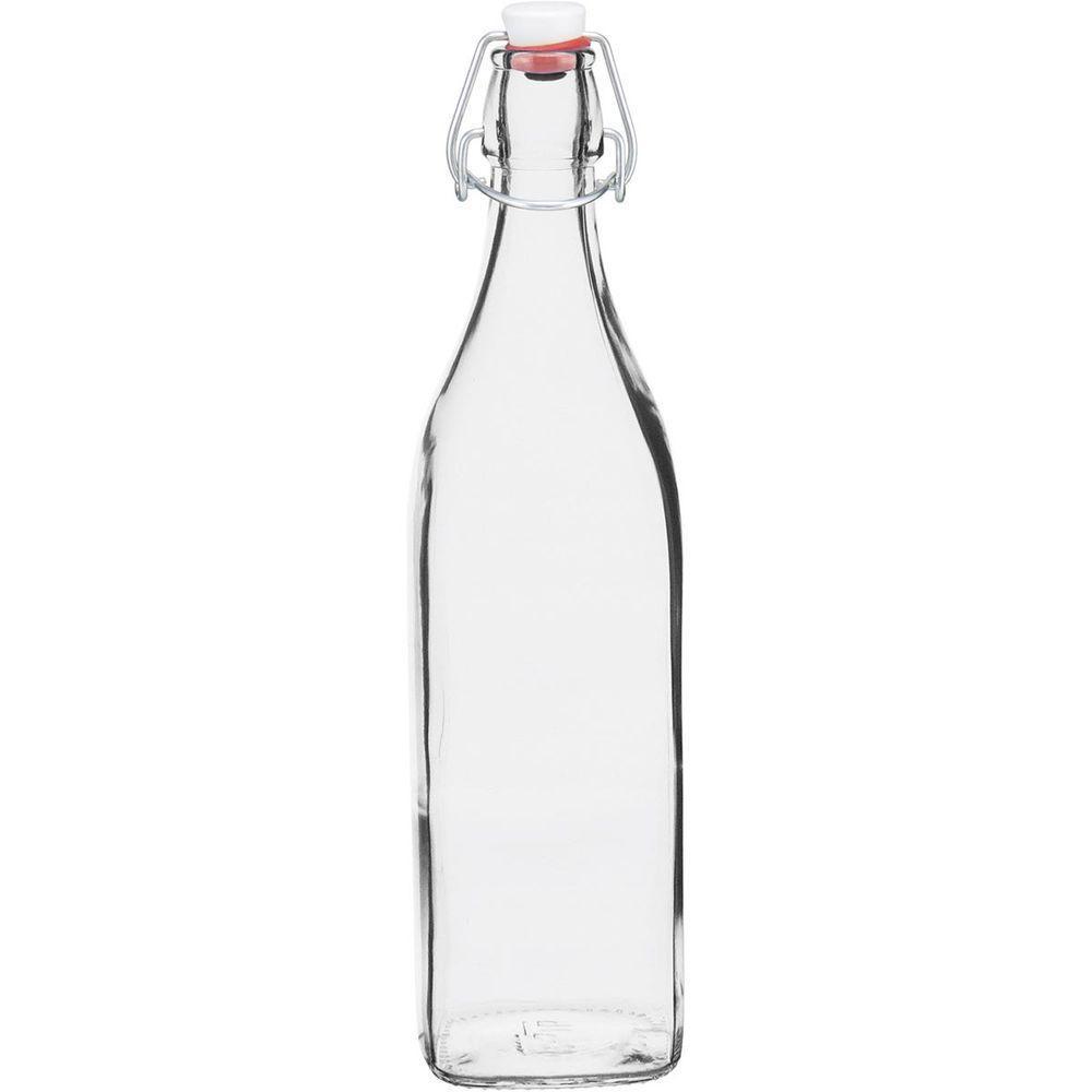 Bormioli Rocco Swing Garrafa 32X8X8Cm 1L Vidro Transp Com Tampa - 1