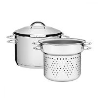 Jogo Cozi Pasta Solar Inox Fundo Triplo Alças 2 Peças 24 Cm - 1