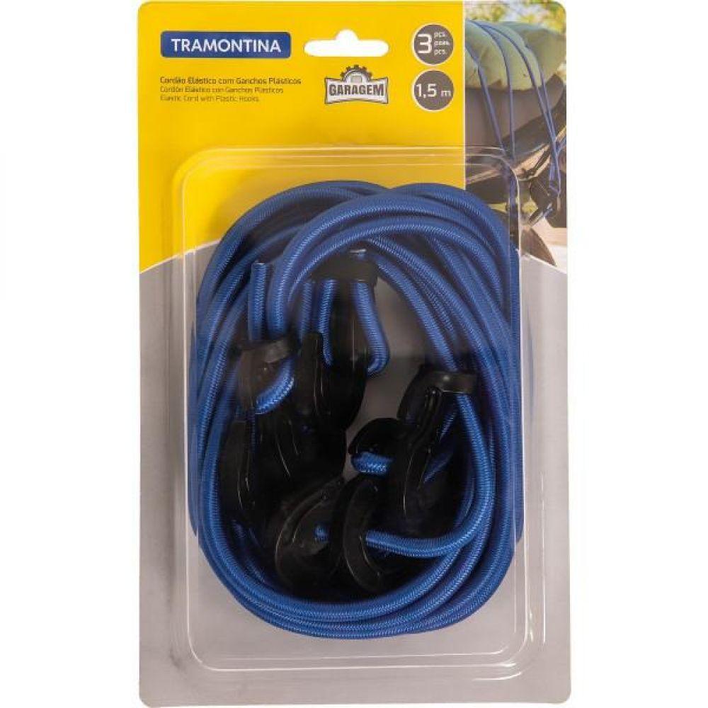Cordão Elástico Tramontina Com Ganchos Plásticos 3 Peças - 3
