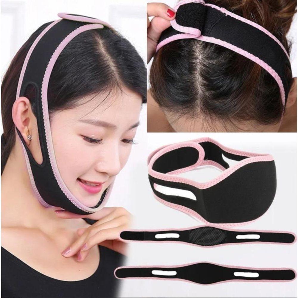 Cinta De Neoprene Para Apneia Do Sono Anti-Ronco Cor Rosa - 3