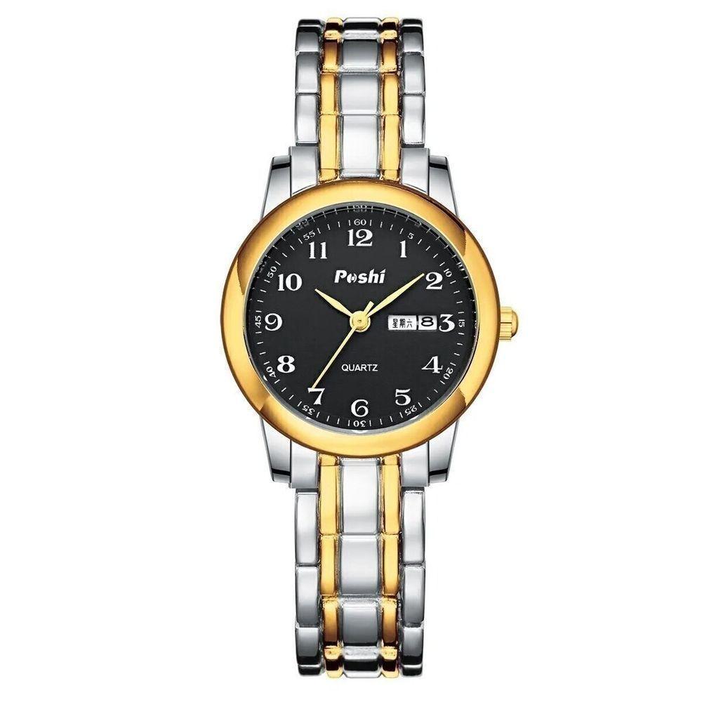 Relógio Feminino Poshi 914 à Prova D'água Preto - 1