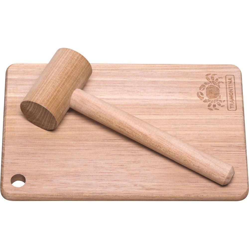 Conjunto Toc Toc Tramontina Delicate Com Tábua E Martelo Em Madeira Tauarí Tramontina - 1