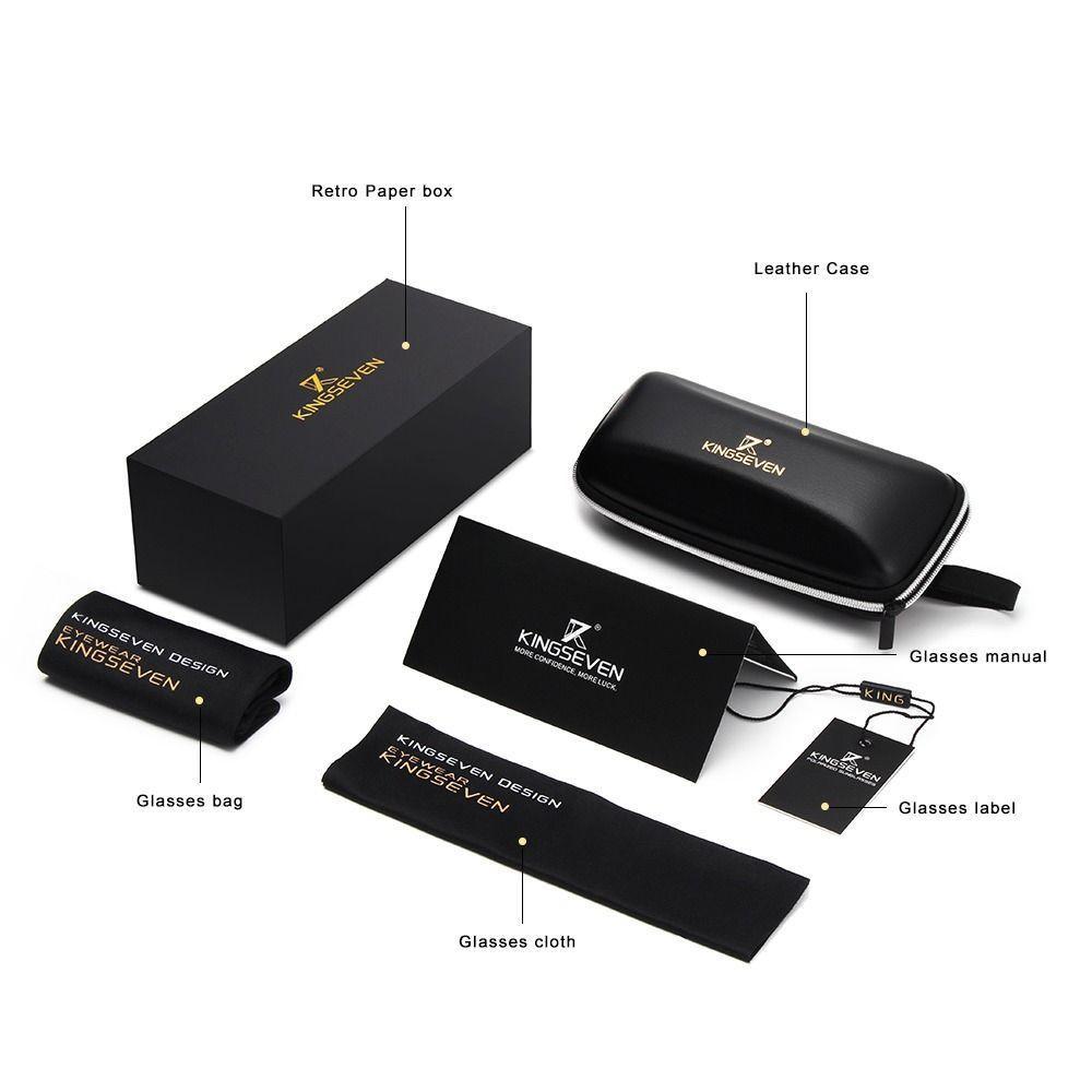 Óculos De Sol Design Quadrado Kingseven Espelhado - 2