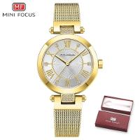 Relógio Feminino Mini Focus Mf0215l à Prova D'água Dourado - 1