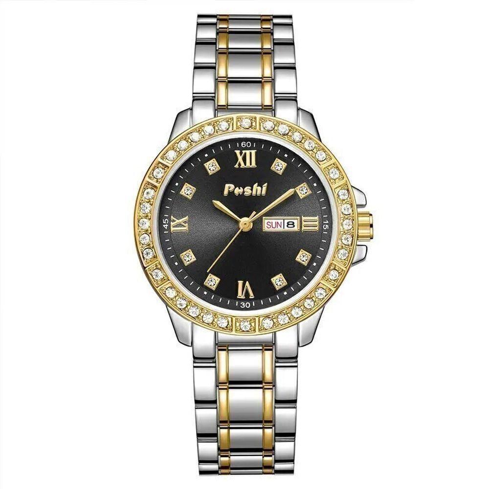 Relógio Feminino Poshi Ps944 à Prova D'água Preto - 1