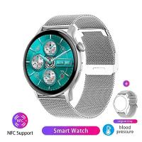 Relógio Smartwatch Feminino Foxbox 7012A À Prova D'Água Malha Prata Tela Hd Amoled - 1