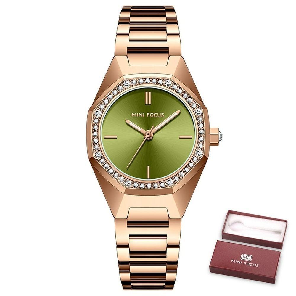 Relógio De Quartzo Feminino Mini Focus Mf0433l à Prova D'água Verde - 1