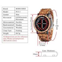 Relógio De Madeira Bobo Bird Led-p13 à Prova D'água Branco - 3