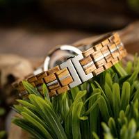 Relógio De Madeira Feminino Bobo Bird Gt118-1 à Prova D'água Verde - 2