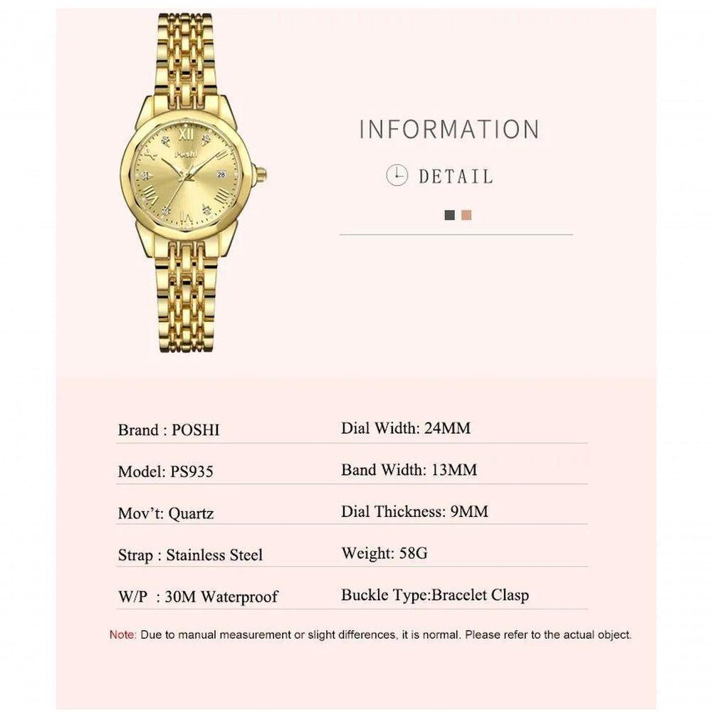 Relógio Feminino Poshi 935 à Prova D'água Azul - 2