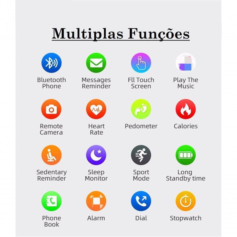 Smartwatch Feminino Rosa Bracelete Inteligente Ld5 - 2