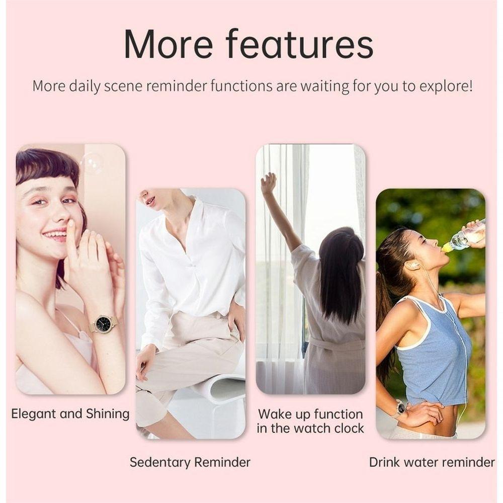 Relógio Smartwatch Feminino Foxbox 1841 À Prova D'Água Bege Chamada Bluetooth - 3