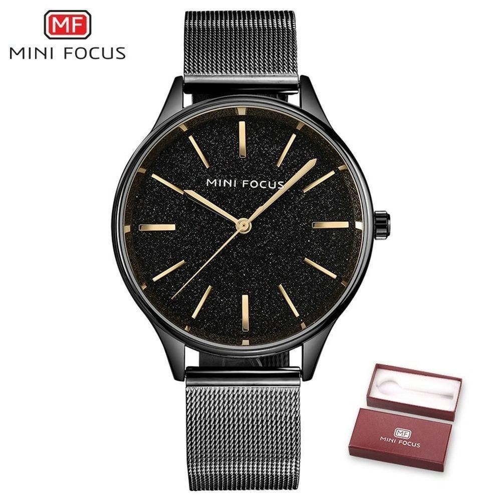 Relógio Feminino Mini Focus Mf0044l à Prova D'água Preto - 1