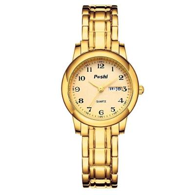 Relógio Feminino Poshi 914 à Prova D'água Ouro