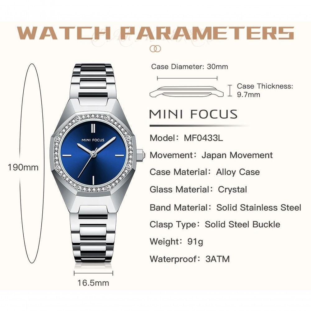 Relógio De Quartzo Feminino Mini Focus Mf0433l à Prova D'água Branco - 3