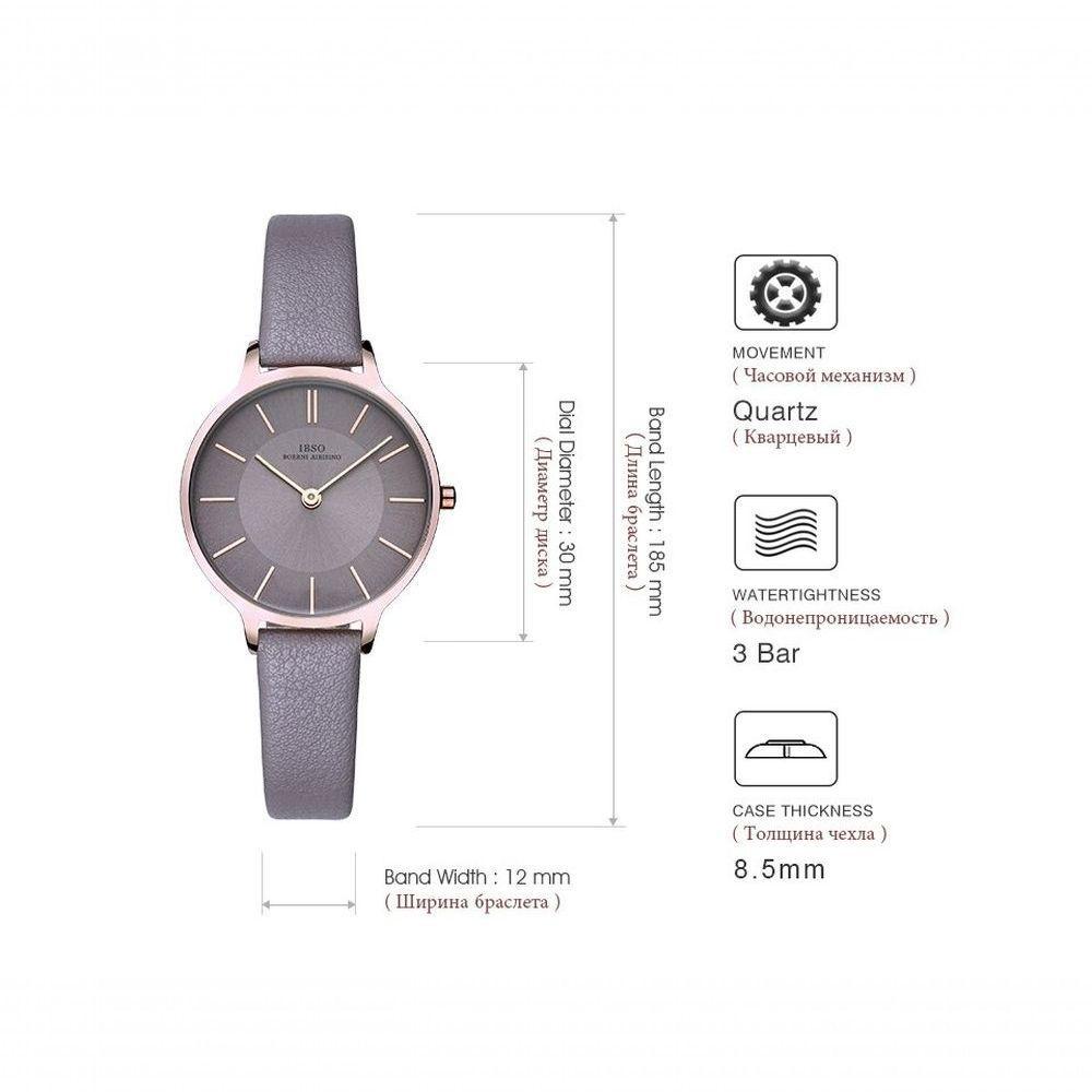Relógio De Quartzo Feminino Ibso 6608 à Prova D'água Cinza - 2
