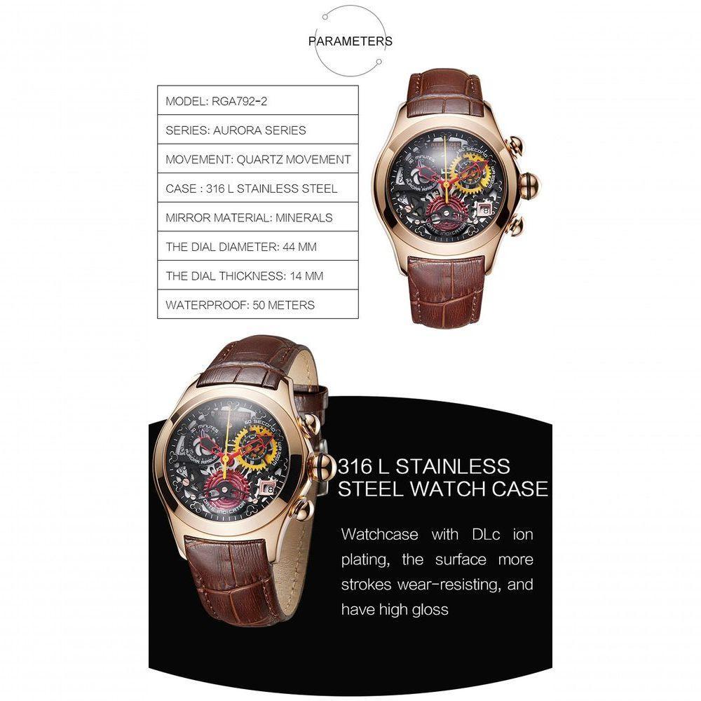 Relógio Feminino Reef Tiger Rga7181-ybbr à Prova D'água Marrom - 2