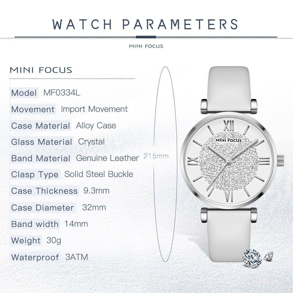 Relógio Feminino Mini Focus Mf0334l à Prova D'água Branco - 2