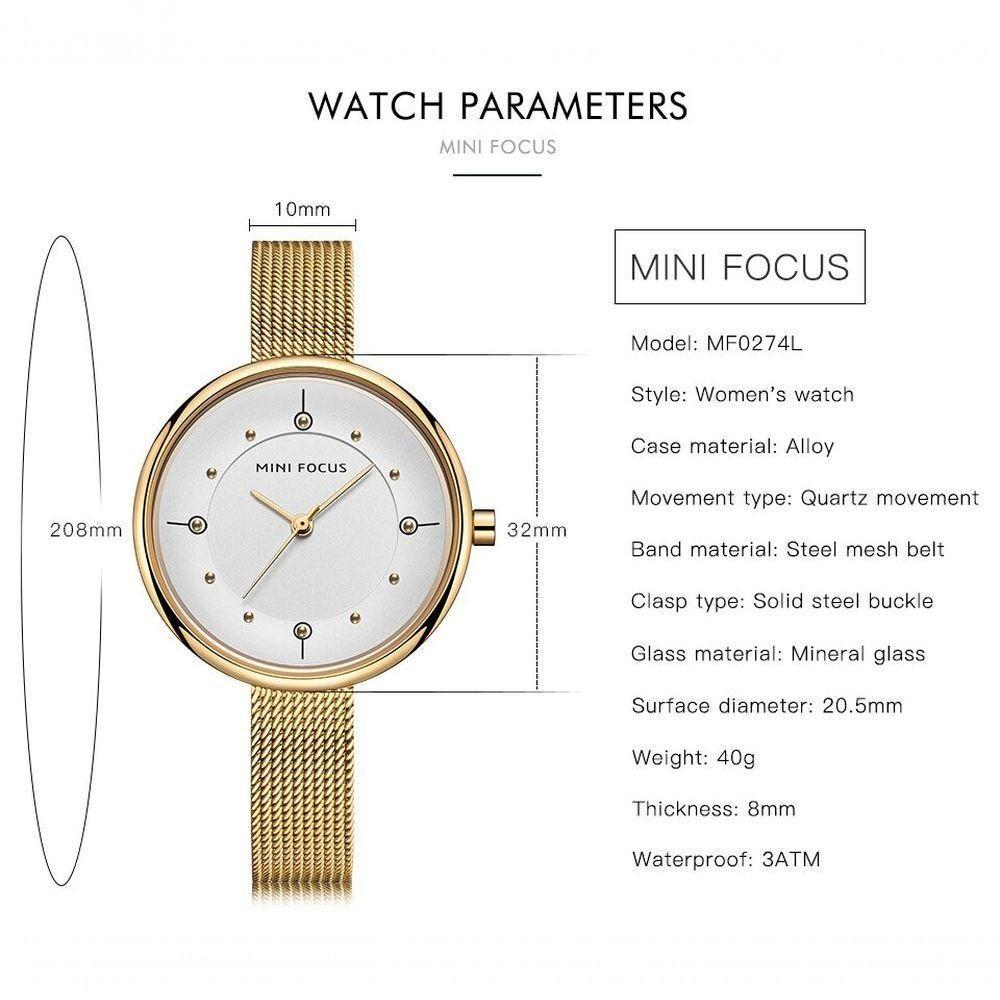 Relógio Feminino Mini Focus Mf0274l.01 à Prova D'água Prata - 2