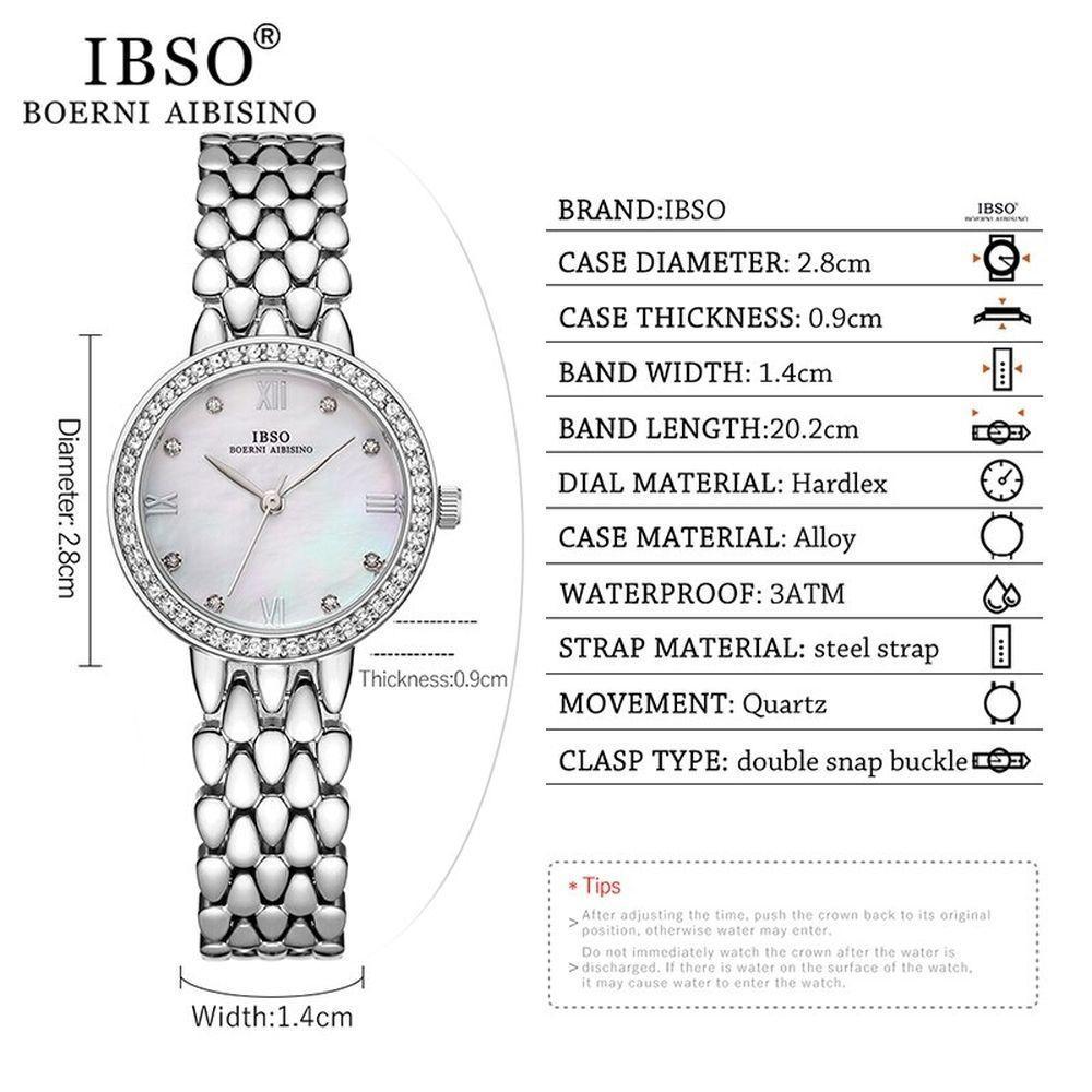 Relógio Feminino Ibso 9236 à Prova D'água Preto - 2