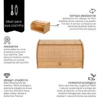 Porta Pão Em Bambu Ecohouse 38,3x19,5cm Mimo Style