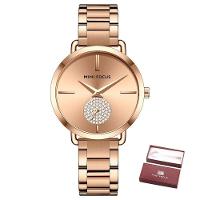 Relógio De Quartzo Feminino Mini Focus Mf0222l à Prova D'água Ouro Rosa - 1