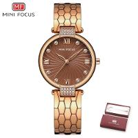 Relógio De Quartzo Feminino Mini Focus Mf0186l à Prova D'água Castanho - 1