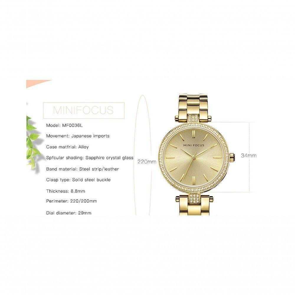 Relógio Feminino Mini Focus Mf0039l à Prova D'água Branco - 2