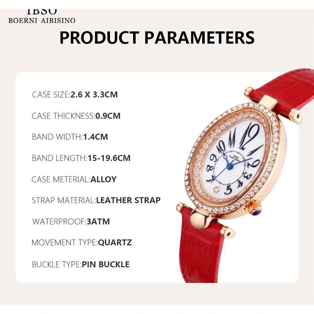 Relógio Feminino De Quartzo Ibso 9249 à Prova D'água Vermelho - 2