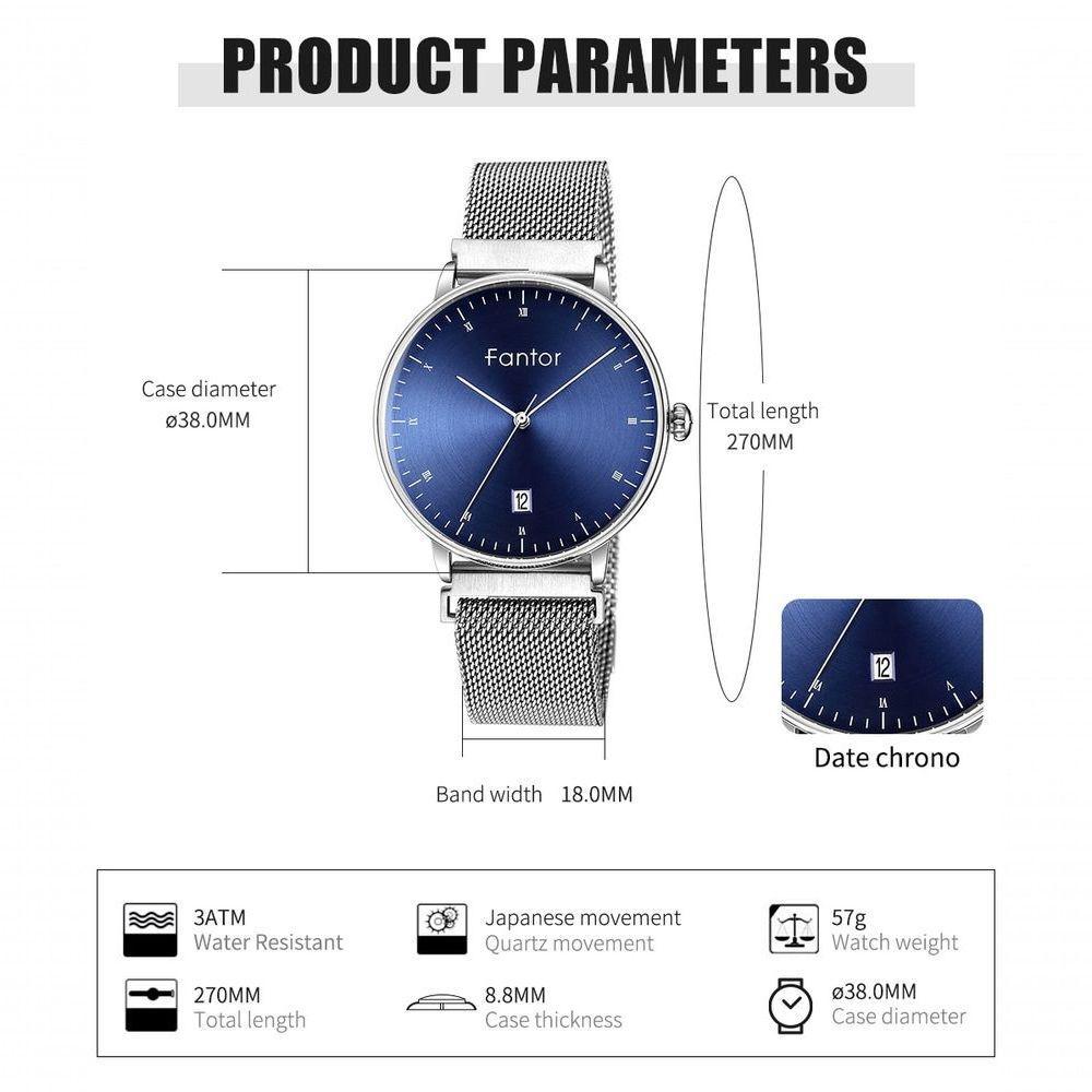 Relógio Feminino Fantor Wf1020l à Prova D'água Prata - 4