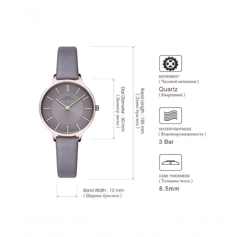 Relógio De Quartzo Feminino Ibso 6608 à Prova D'água Preto - 2